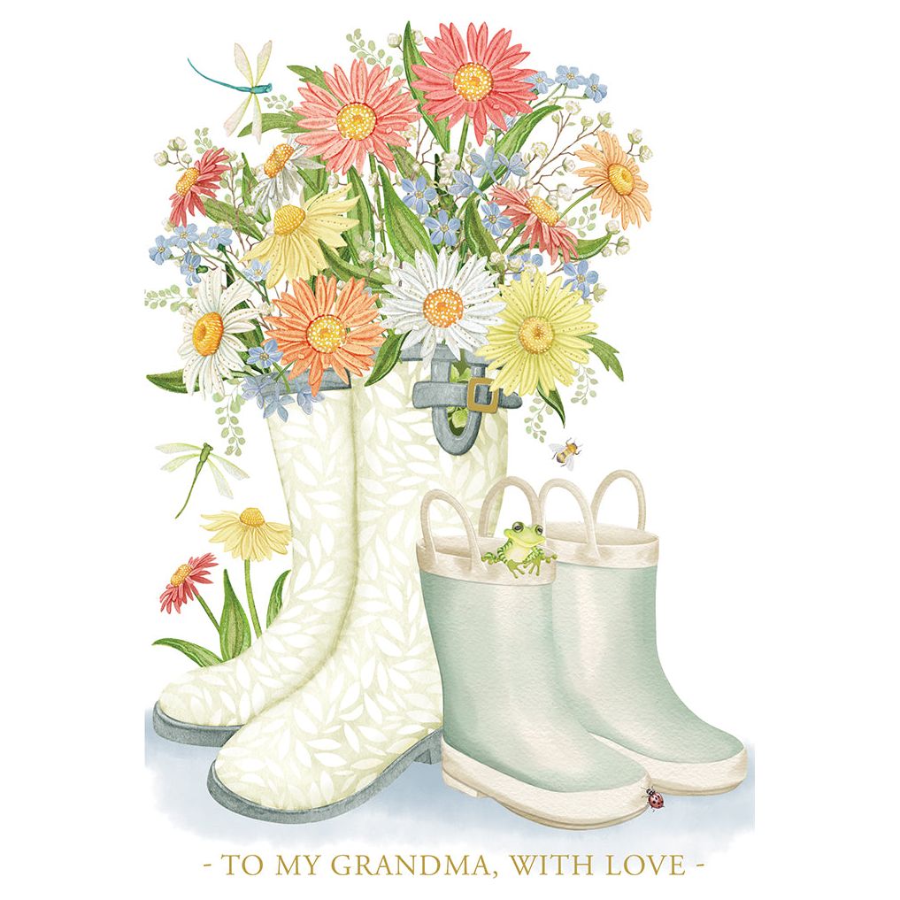 Boots Mother's Day Card Grandmother Sienna's Garden
